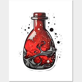 Mysterious Red Bottle Posters and Art
